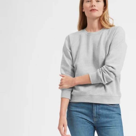 Everlane The Slim Classic French Terry Crew Grey Size XXS NWT - Picture 2 of 6